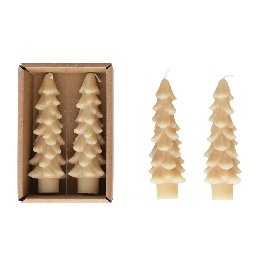 Tree Taper Candles - Eggnog - Merry PigletsCreative Co - Op