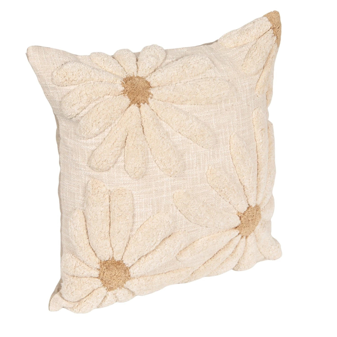 Tufted Flowers Pillow - Merry PigletsCreative Co-Op