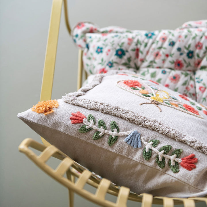 Tufted Moth Pillow - Merry PigletsCreative Co-Op