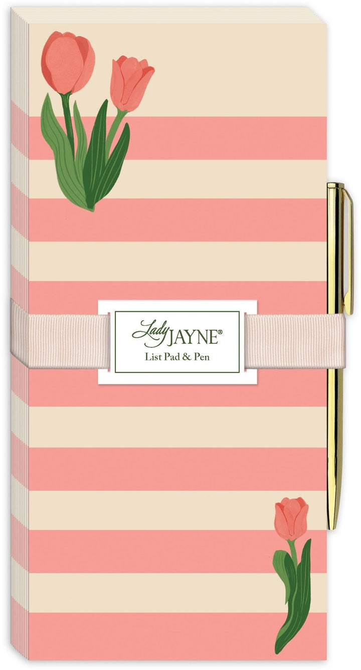 Tulips Magnetic Notepad + Pen - Merry PigletsLady Jayne