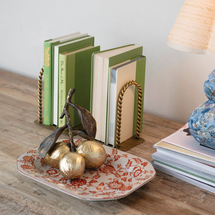 Twisted Gold Iron Bookends - Merry PigletsCreative Co-Op