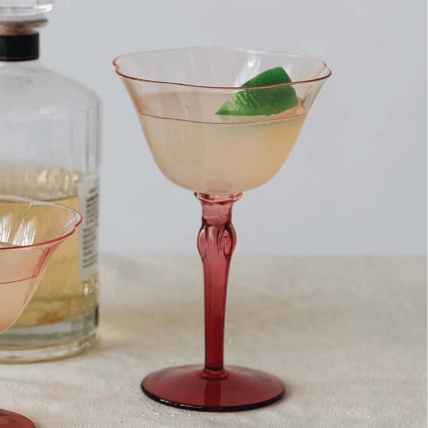 Two Toned Wine Glass - Merry PigletsCreative Co - Op
