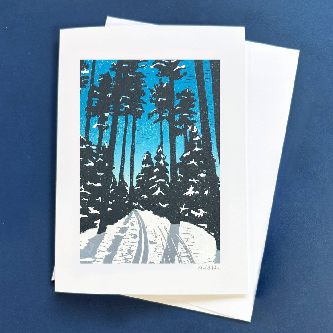Under the Pines Greeting Card - Merry PigletsNan Onkka Prints