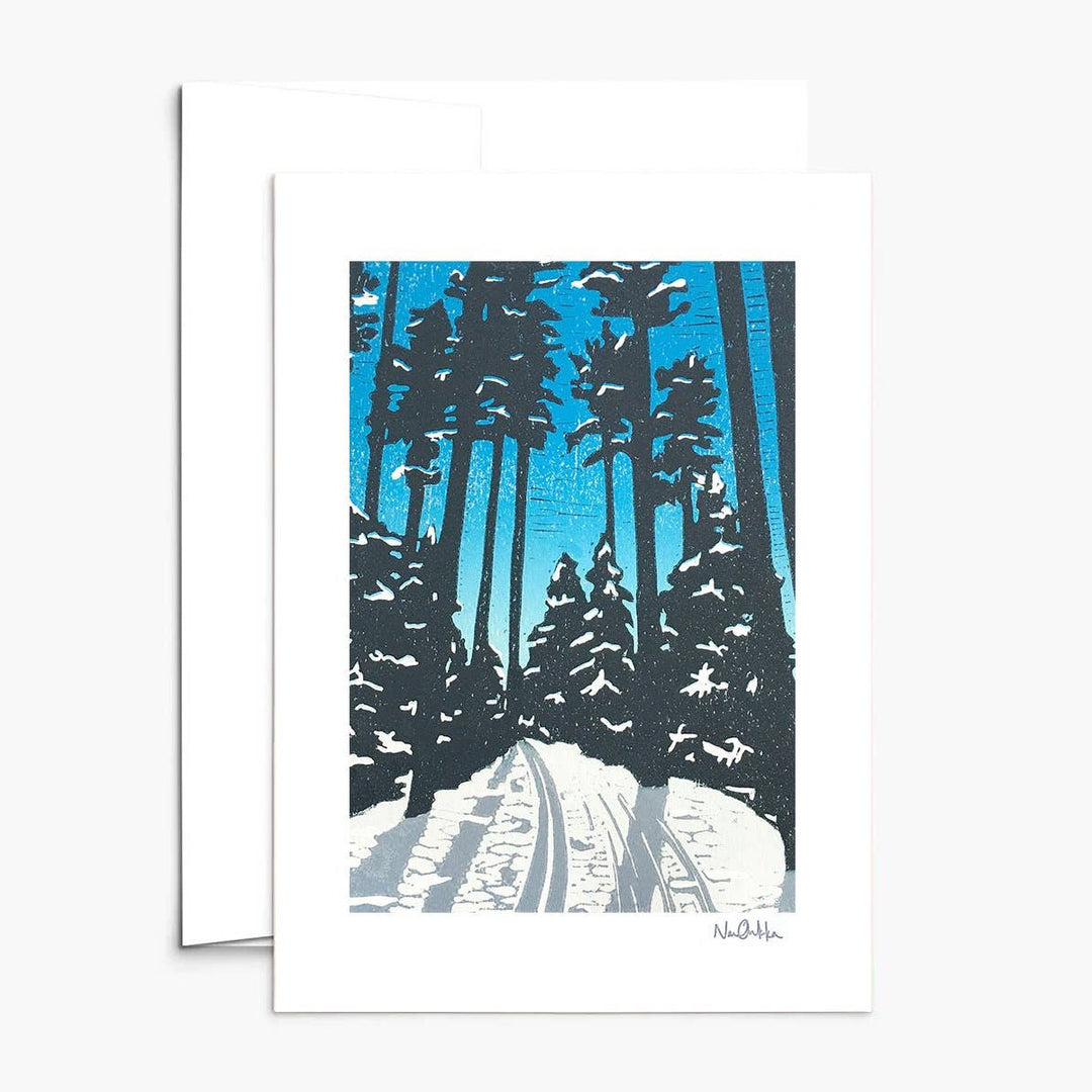 Under the Pines Greeting Card - Merry PigletsNan Onkka Prints