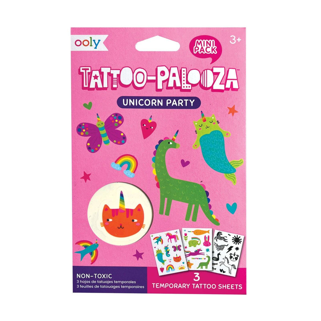 Unicorn Party Mini Temporary Tattoos - Merry PigletsOOLY