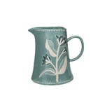 Teal Pitcher with Flowers - Merry Piglets