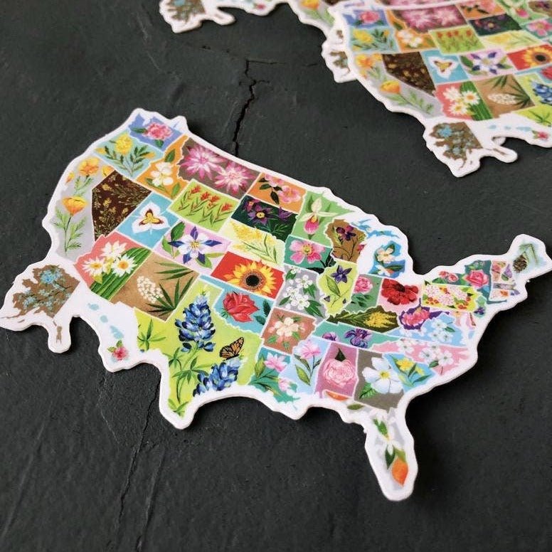 US State Flowers Sticker - Merry PigletsKatie Daisy