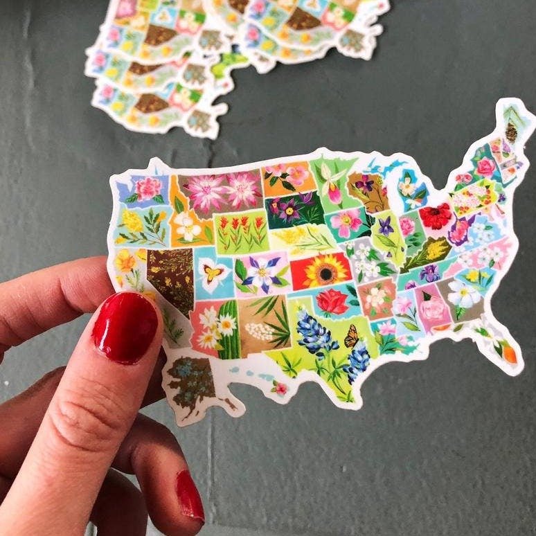 US State Flowers Sticker - Merry PigletsKatie Daisy