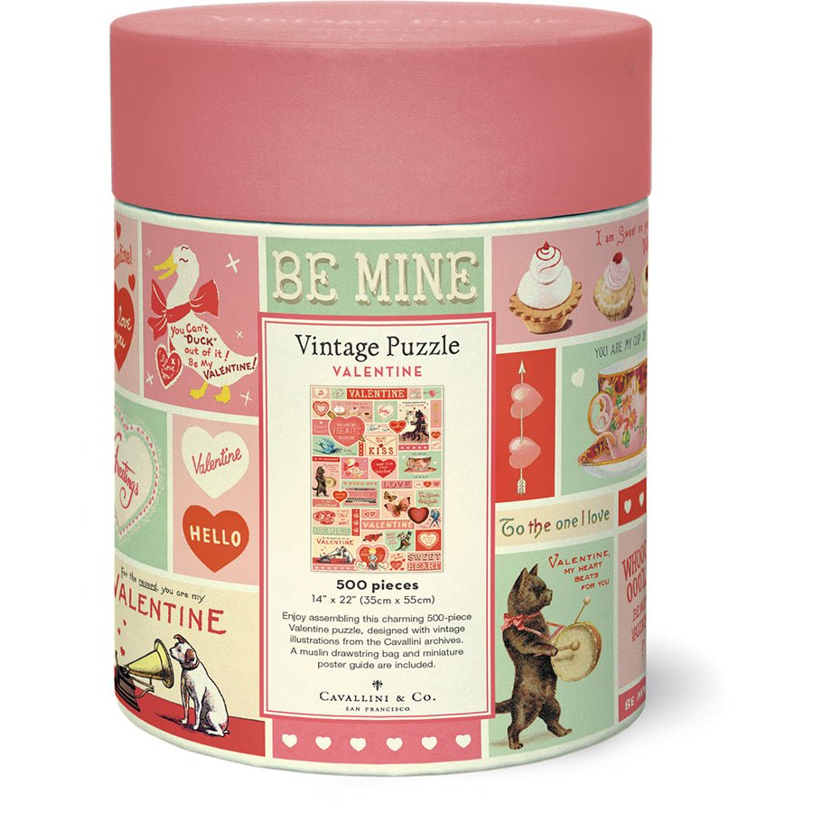 Valentine 500 Piece Puzzle - Merry PigletsCavallini Papers & Co.