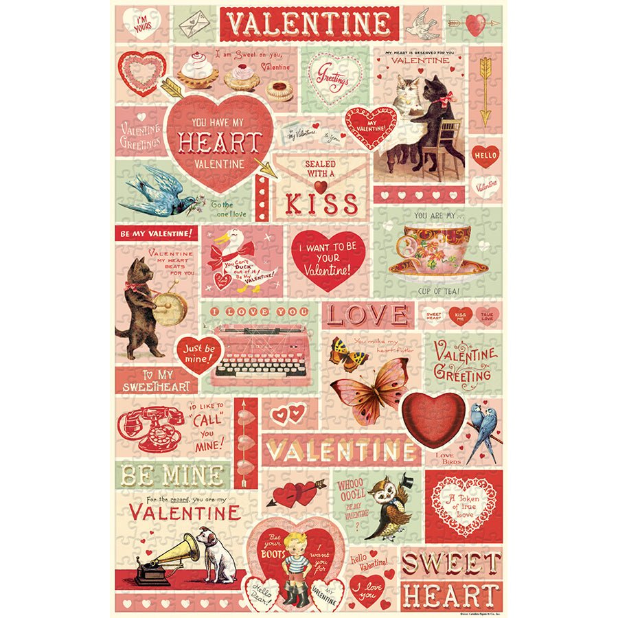 Valentine 500 Piece Puzzle - Merry PigletsCavallini Papers & Co.