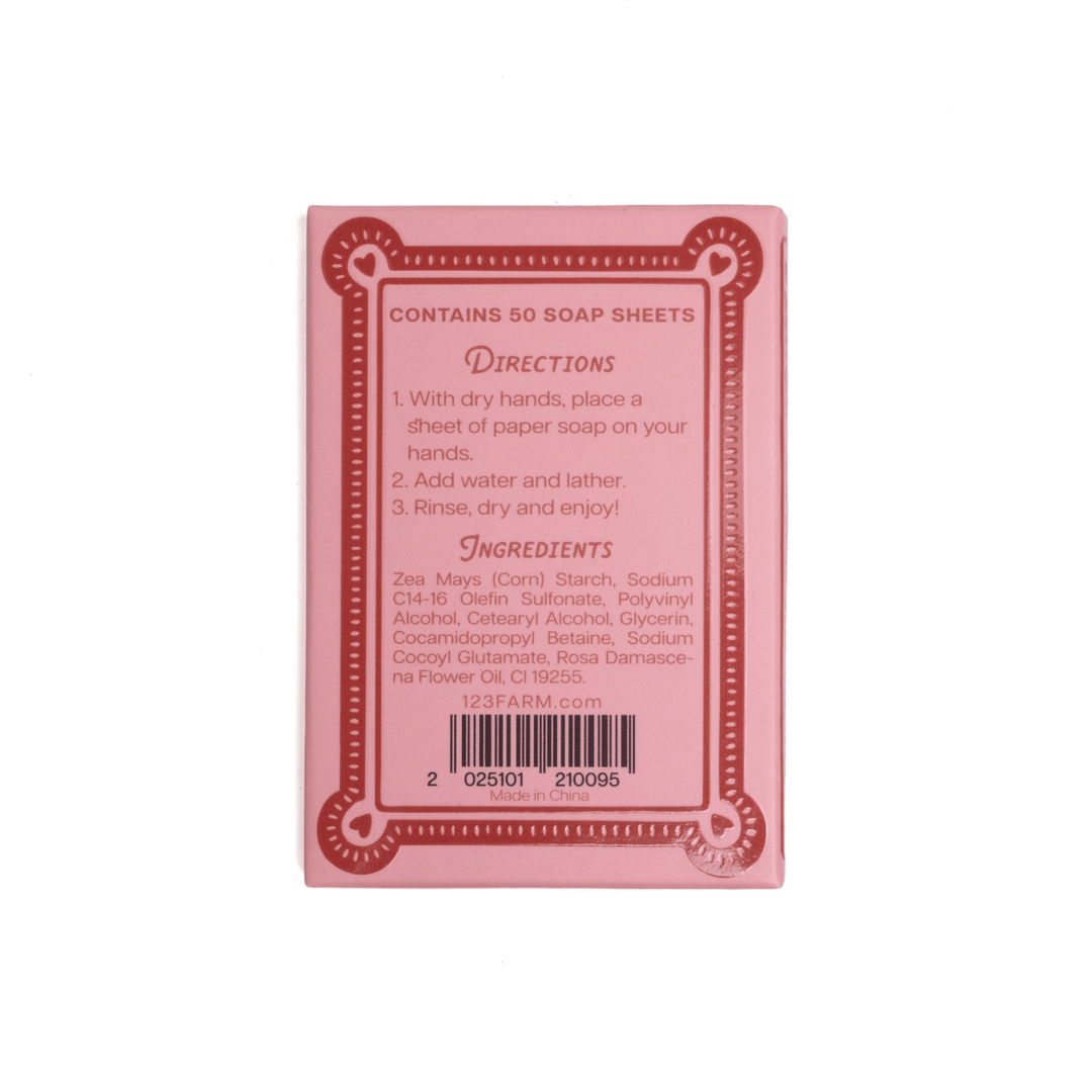 Valentine Rose Paper Soap Sheets - Merry Piglets123 Farm