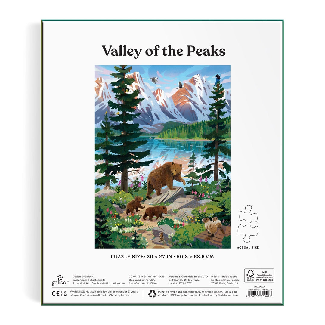 Valley of the Peaks 1000 Piece Puzzle - Merry PigletsGalison