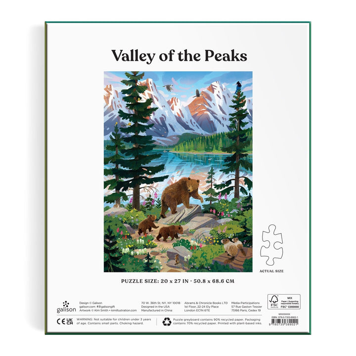 Valley of the Peaks 1000 Piece Puzzle - Merry PigletsGalison