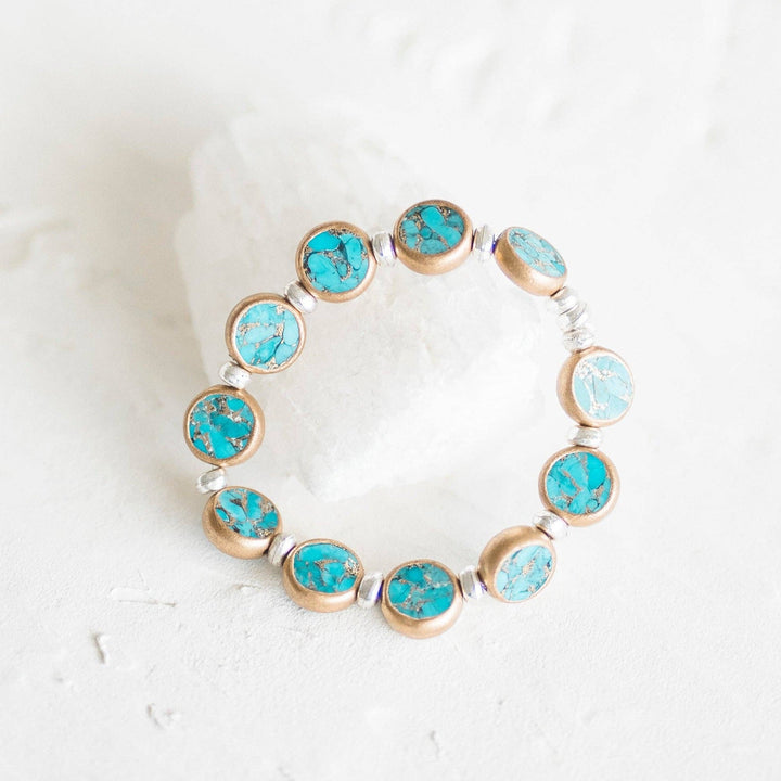 Veda Mosaic Turquoise Bracelet - Merry PigletsReva Grey