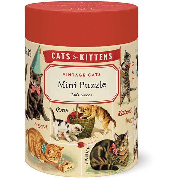 Vintage Cats Mini Puzzle - Merry PigletsCavallini Papers & Co.