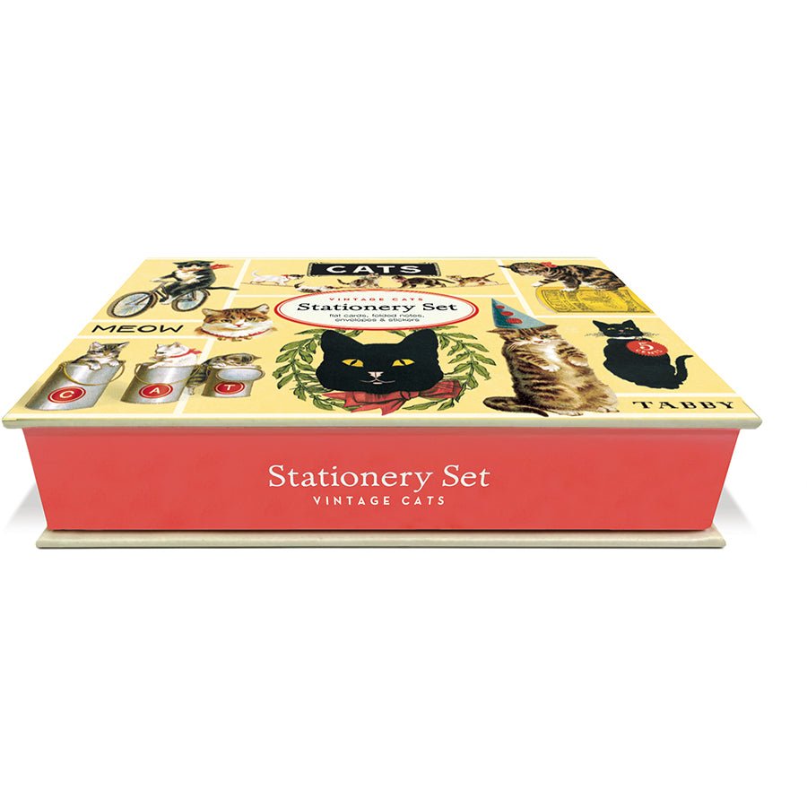 Vintage Cats Stationery Set - Merry PigletsCavallini Papers & Co.