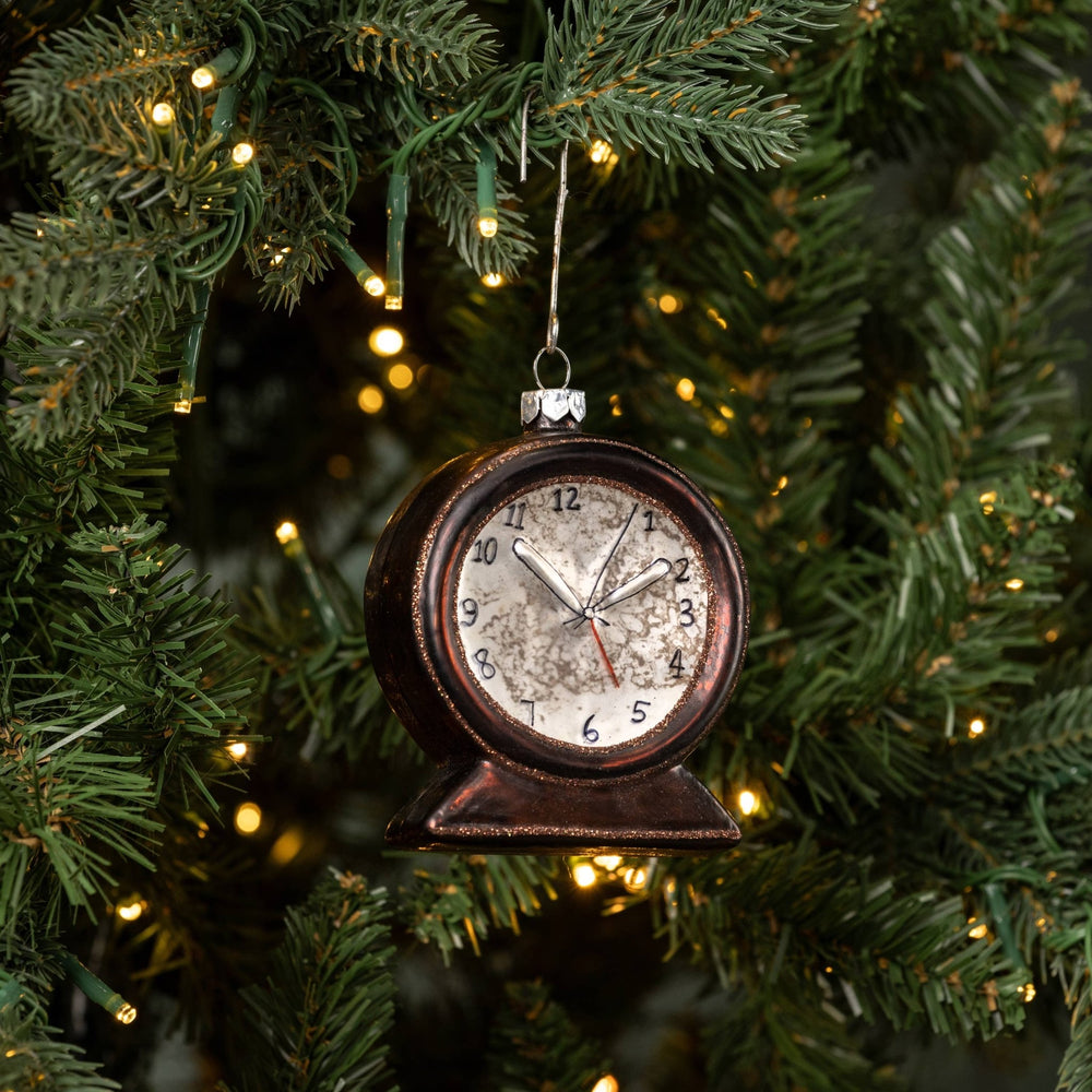 Vintage Clock Ornament - Merry PigletsRagon House