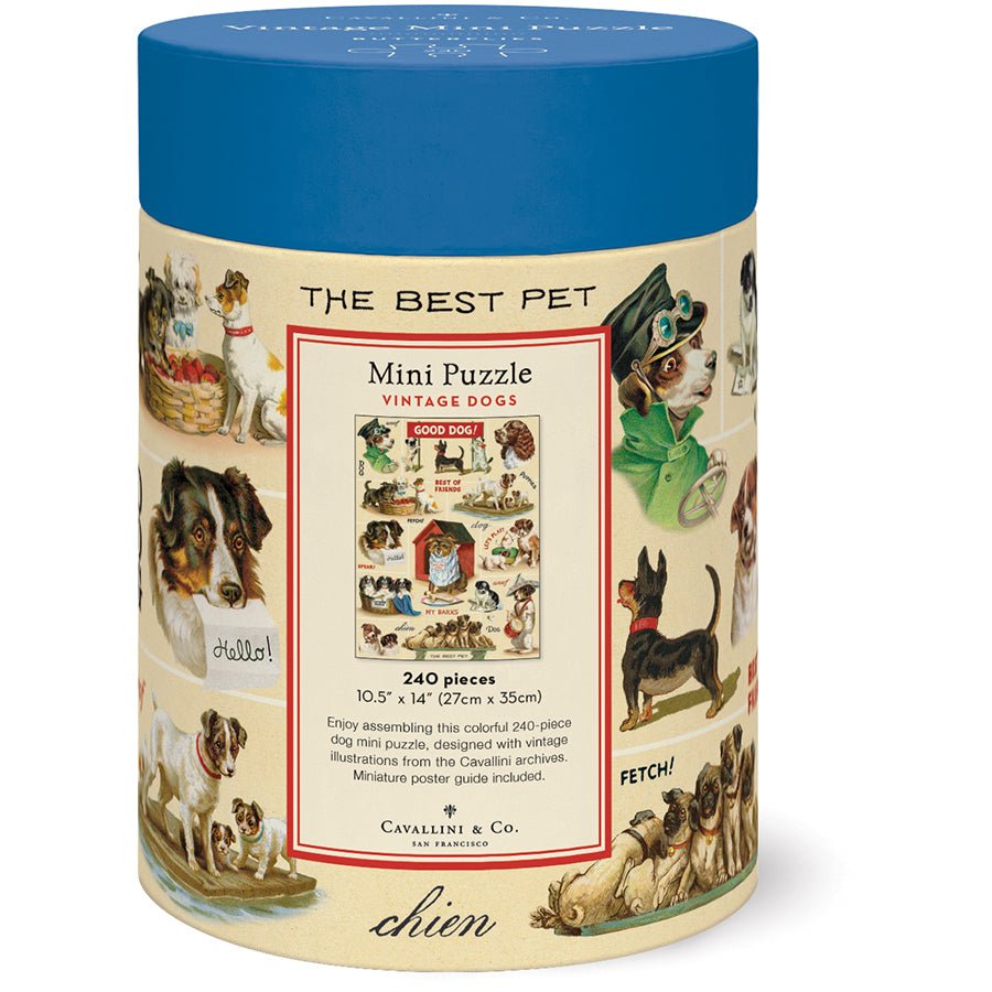 Vintage Dogs Mini Puzzle - Merry PigletsCavallini Papers & Co.