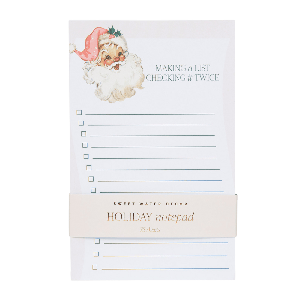 Vintage Santa Notepad - Merry PigletsSweet Water Decor
