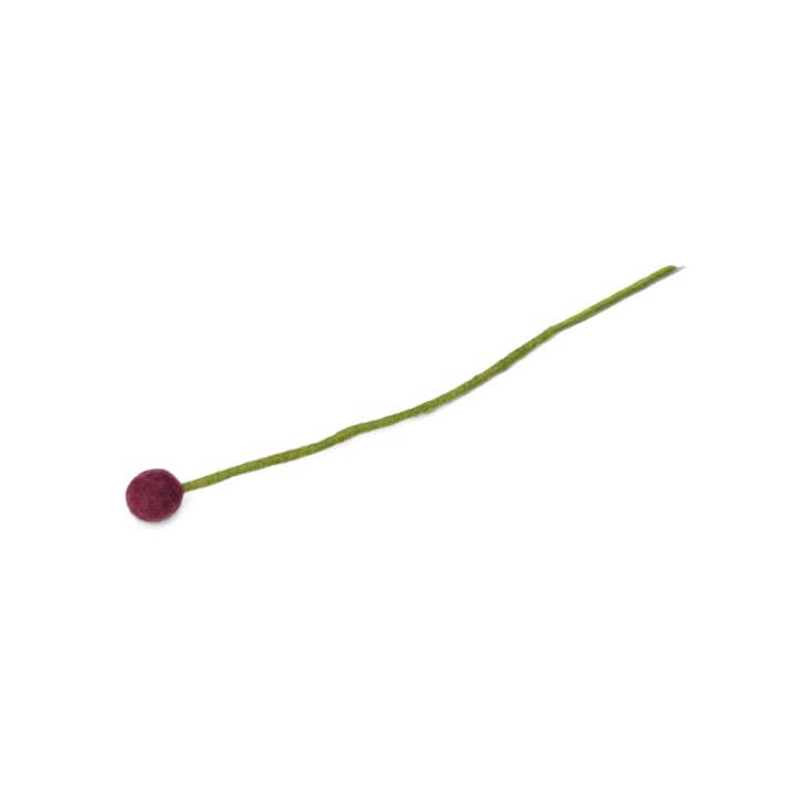 Violet Wool Pom Flower Small - Merry PigletsGry and Sif