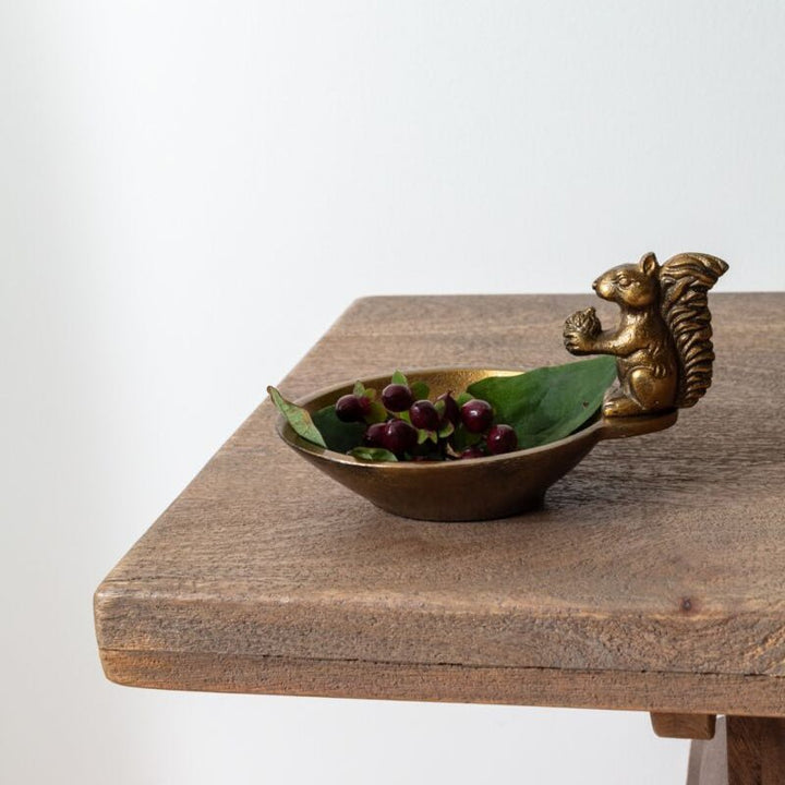 Walnut Squirrel Dish - Merry PigletsAccent Decor