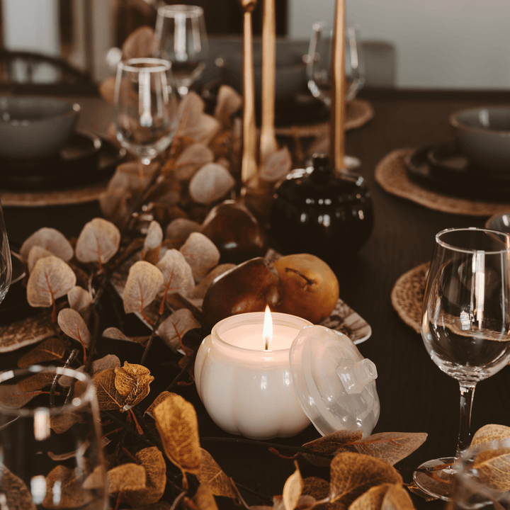 Warm and Cozy Pumpkin Jar Candle - Merry PigletsSweet Water Decor