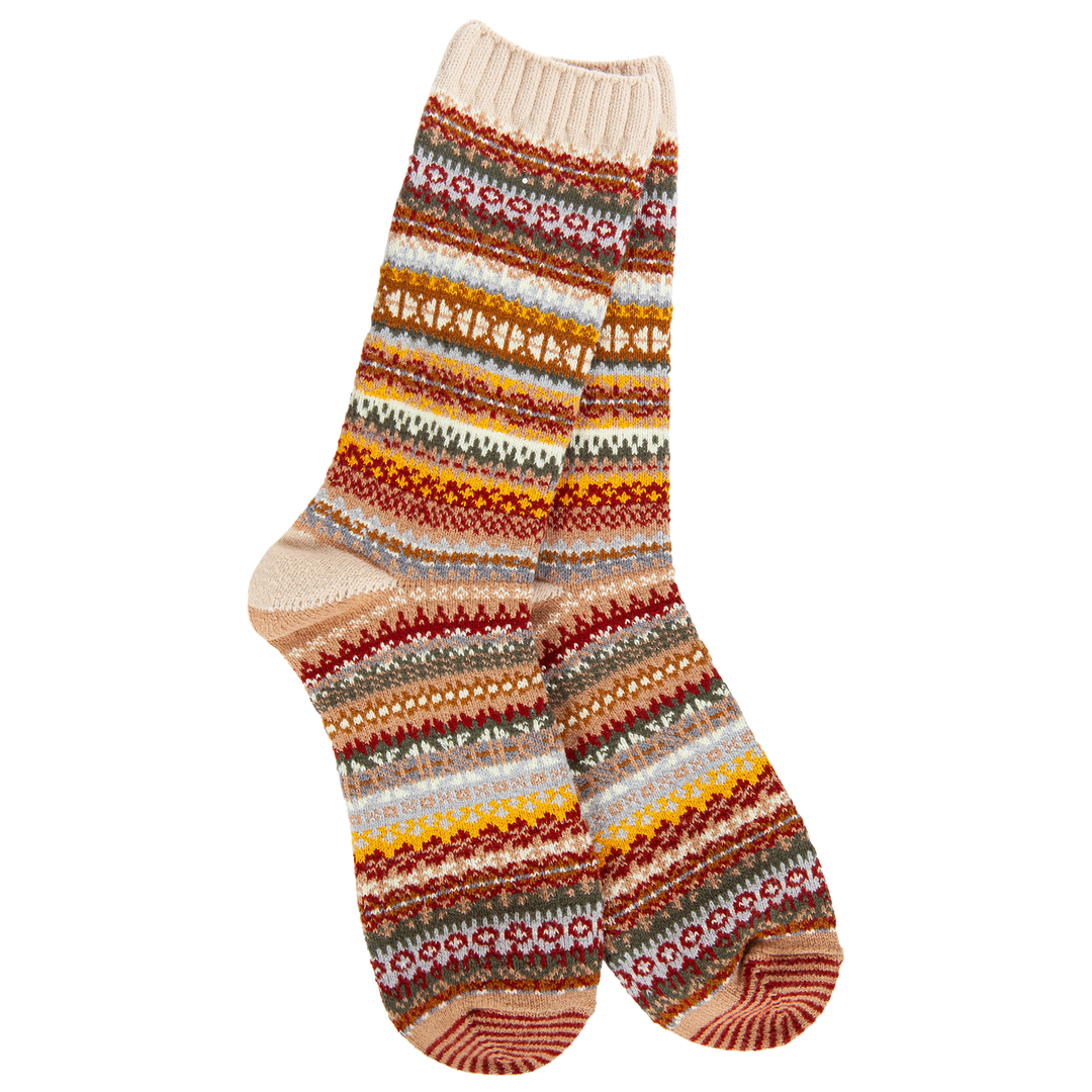 Weekend Nordic Cashew Crew Socks - Merry PigletsWorld's Softest Socks