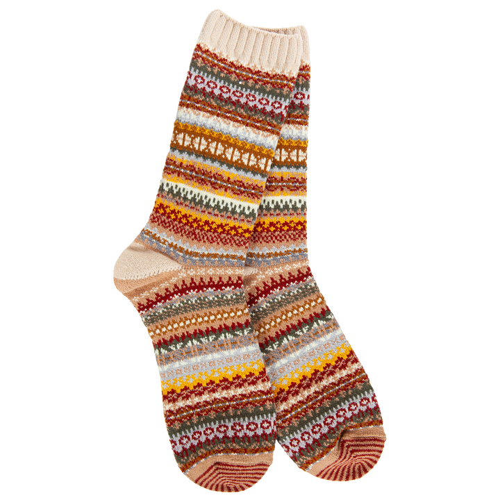 Weekend Nordic Cashew Crew Socks - Merry PigletsWorld's Softest Socks
