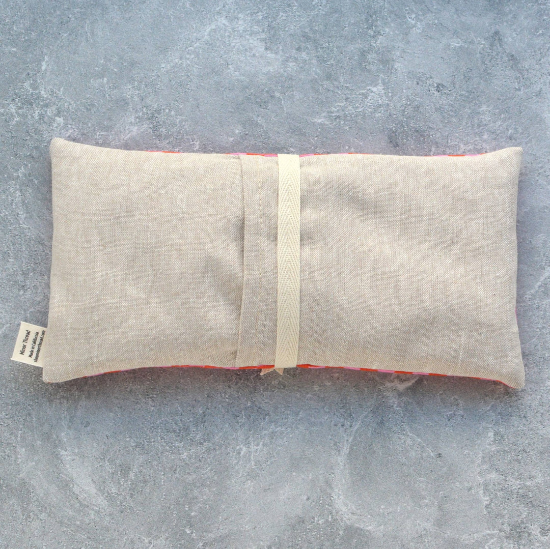Weighted Lavender Eye Pillow: Pink Checkerboard - Merry PigletsMinor Thread