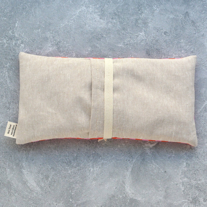 Weighted Lavender Eye Pillow: Pink Checkerboard - Merry PigletsMinor Thread