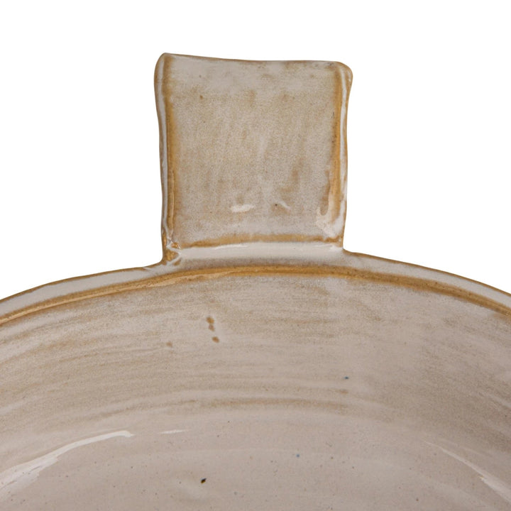 White Baker Dish - Merry PigletsCreative Co - Op