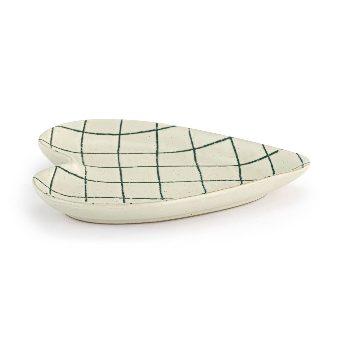 White + Blue Heart Spoon Rest - Merry PigletsDEMDACO