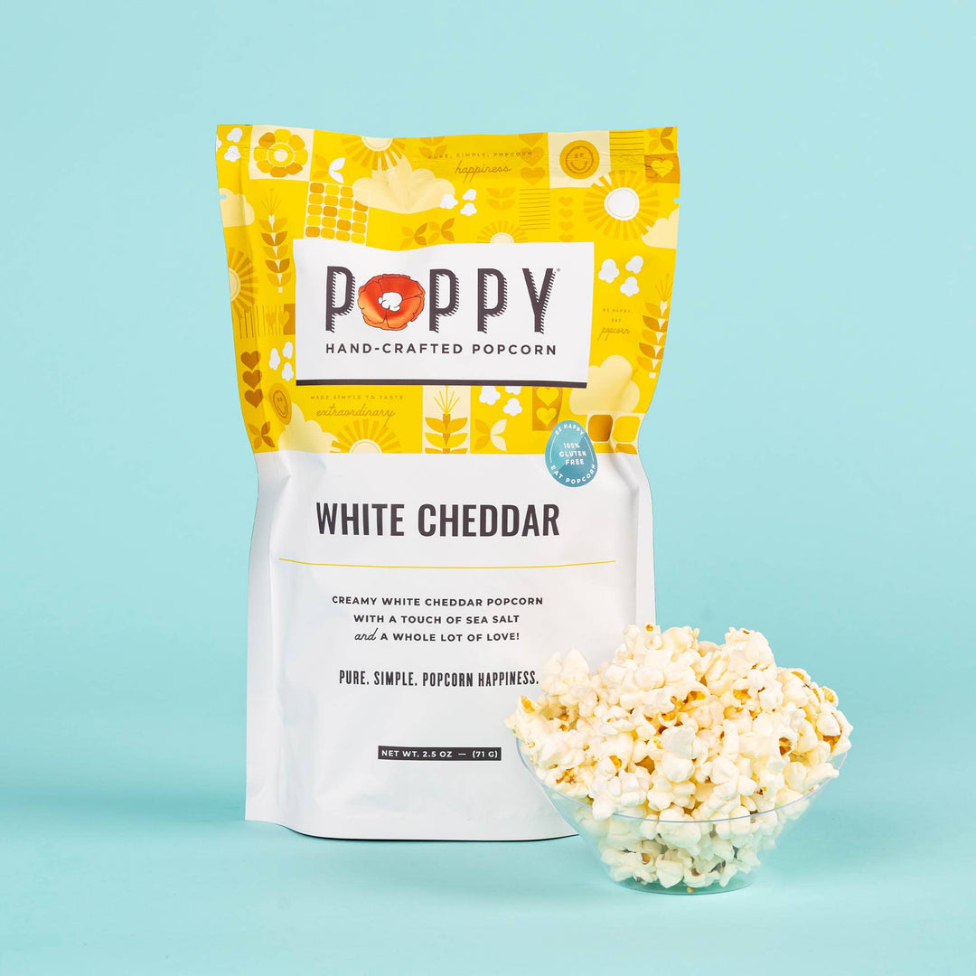 White Cheddar Poppy Popcorn - Merry PigletsPoppy Hand - Crafted Popcorn