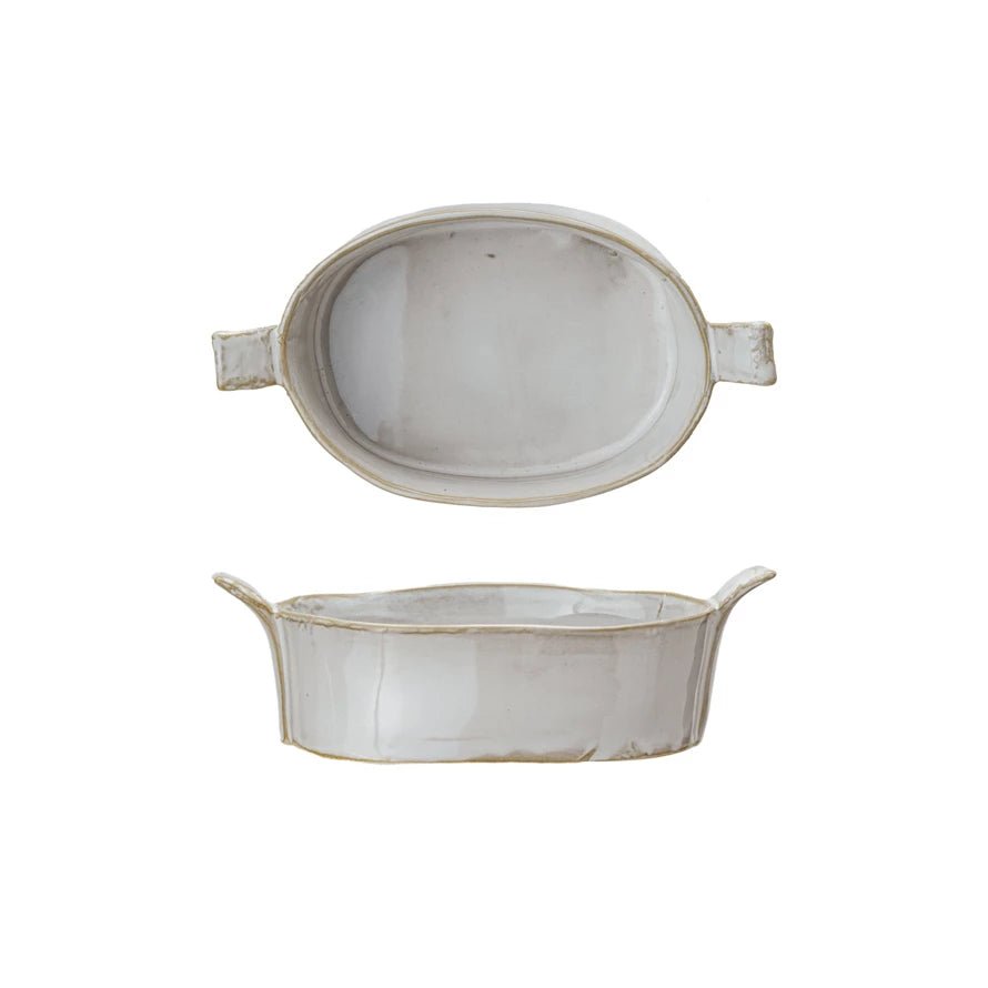 White Mini Baker Dish - Merry PigletsCreative Co - Op