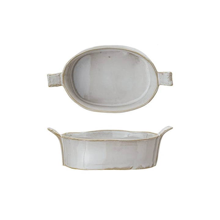White Mini Baker Dish - Merry PigletsCreative Co - Op