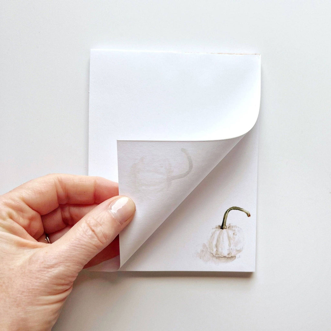 White Pumpkin Notepad - Merry Pigletsemily lex studio