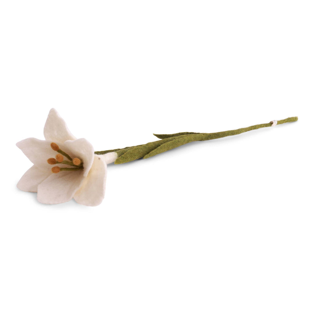 White Wool Trumpet Lily Flower - Merry PigletsGry and Sif