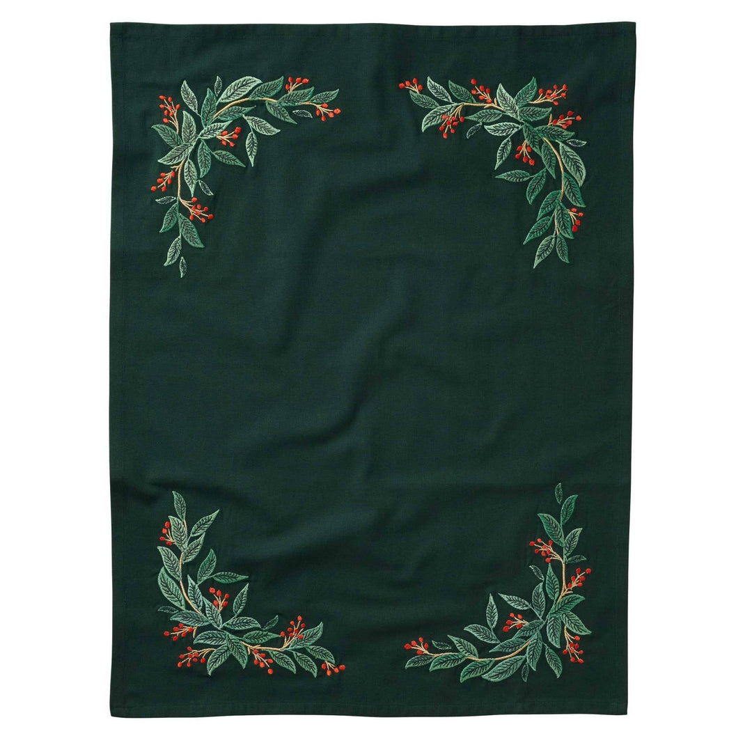 Willowberry Embroidered Tea Towel - Merry PigletsRifle Paper Co.