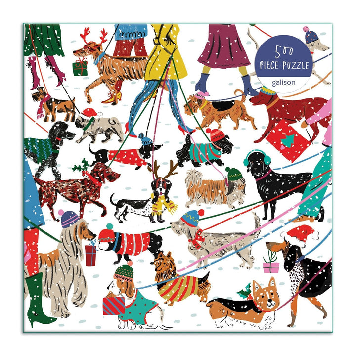 Winter Dogs 500 Piece Puzzle - Merry PigletsChronicle Books