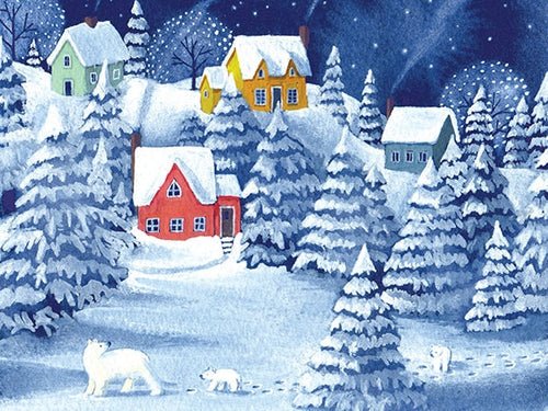 Winter Notecards - Merry PigletsSkandisk