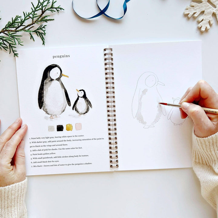 Winter Watercolor Workbook - Merry Pigletsemily lex studio