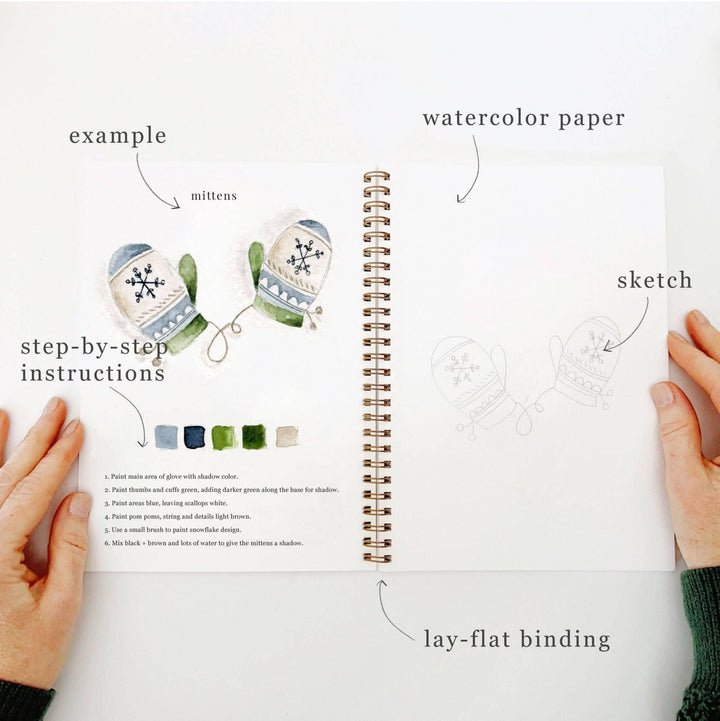 Winter Watercolor Workbook - Merry Pigletsemily lex studio