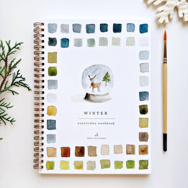 Winter Watercolor Workbook - Merry Pigletsemily lex studio