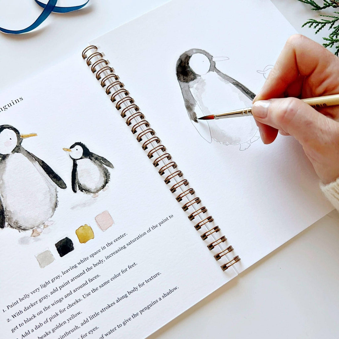 Winter Watercolor Workbook - Merry Pigletsemily lex studio