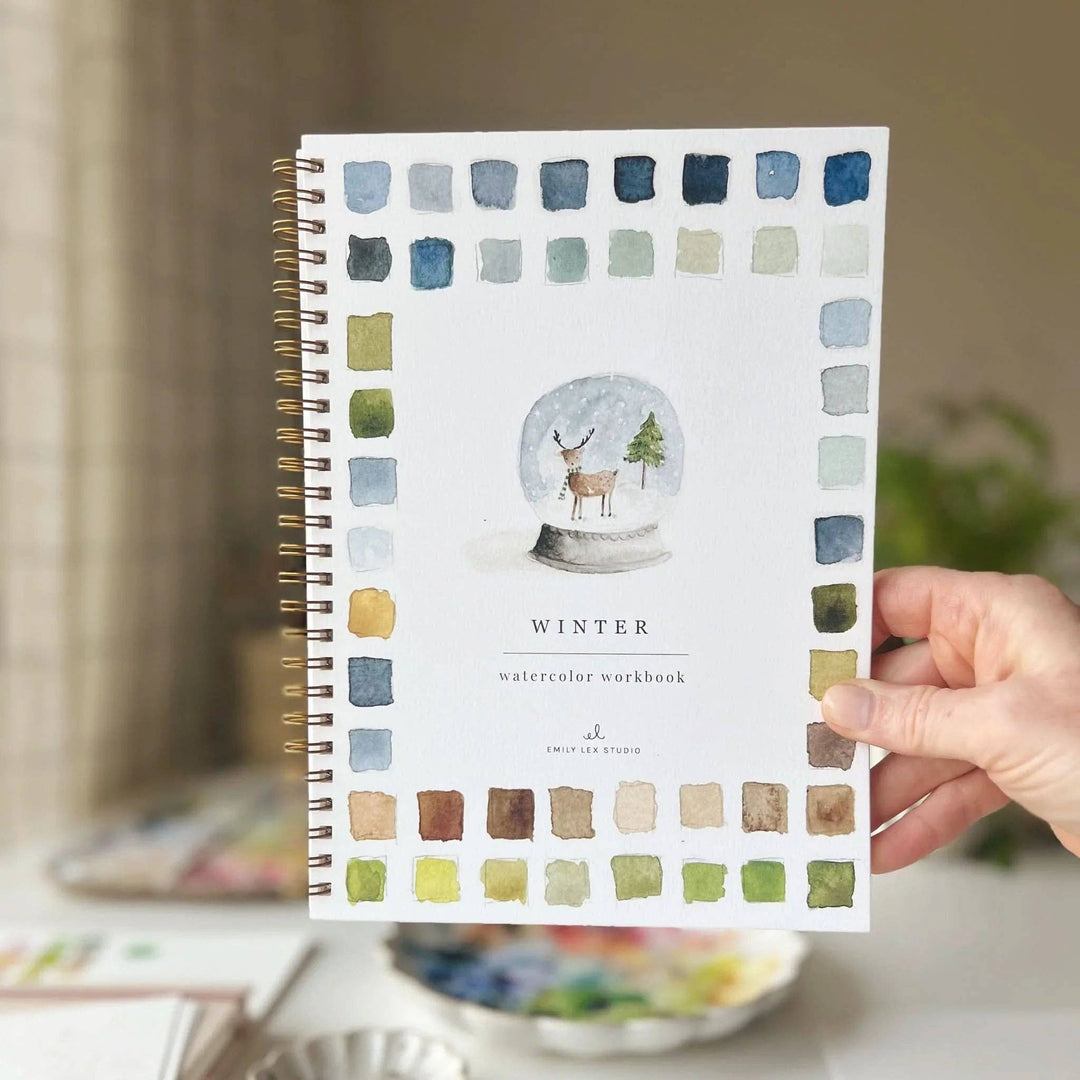 Winter Watercolor Workbook - Merry Pigletsemily lex studio