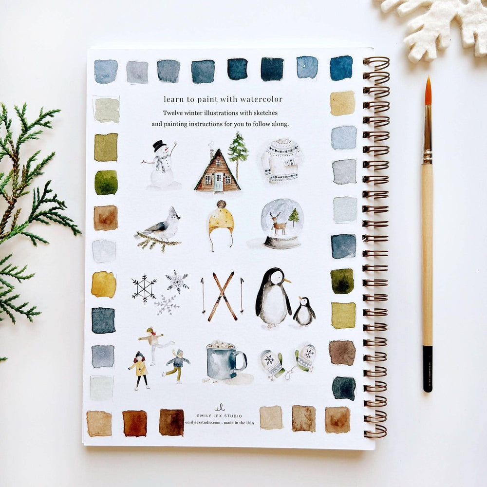 Winter Watercolor Workbook - Merry Pigletsemily lex studio