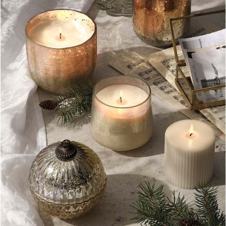 Winter White Baltic Glass Candle - Merry PigletsIllume