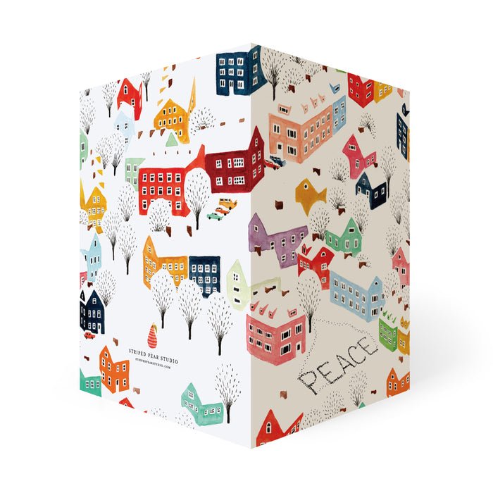 Winter Wishes Notecards - Merry PigletsSkandisk