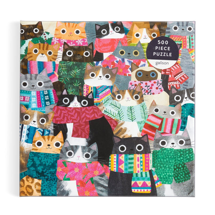 Wintry Cats Puzzle - Merry PigletsGalison