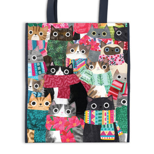 Wintry Cats Reusable Tote - Merry Piglets